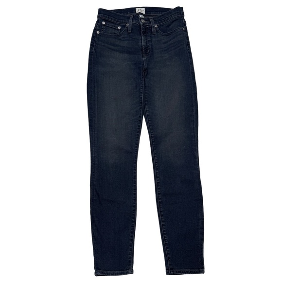 {J. Crew} "9 High-Rise Toothpick in Grey Wash" Slim Skinny Stretch Denim Jeans - Picture 1 of 9